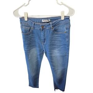 Straight Leg Raw Hem Capris - Escolour - 9